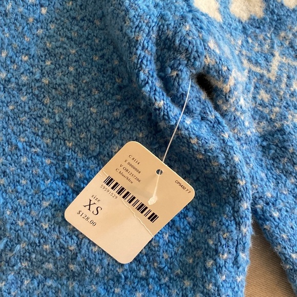 Free People Love Notes Printed Sweater (Blue Bunny) - Picture 7 of 8